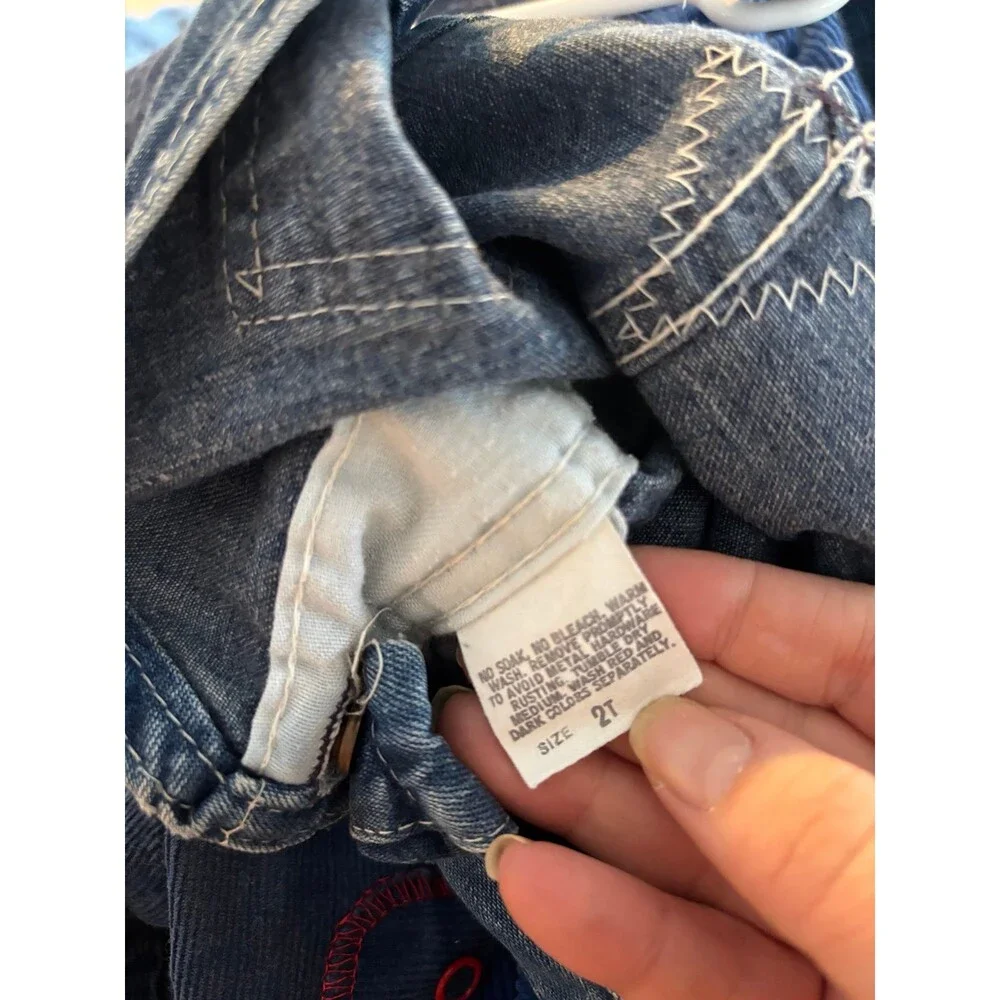 Oshkosh b’gosh vintage vestbak blue jean denim overalls 2t USA made